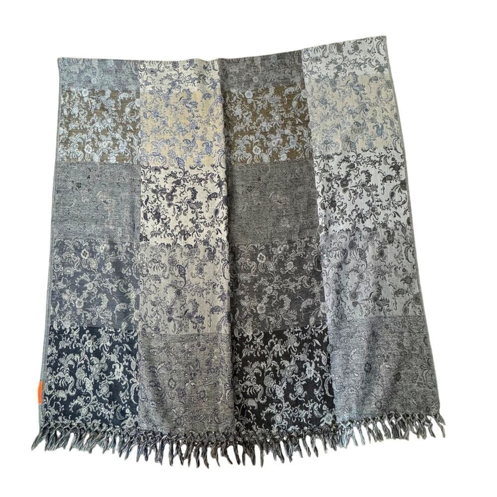Moksha Floral/Paisley Wool Scarf‎
